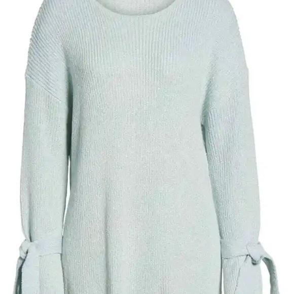 Lush Tie Sleeve Tunic Sweater - Picture 2 of 5